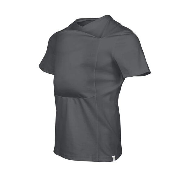 LALABU Dad Shirt Carrier Short Sleeve Gray Size Large - Picture 1 of 9